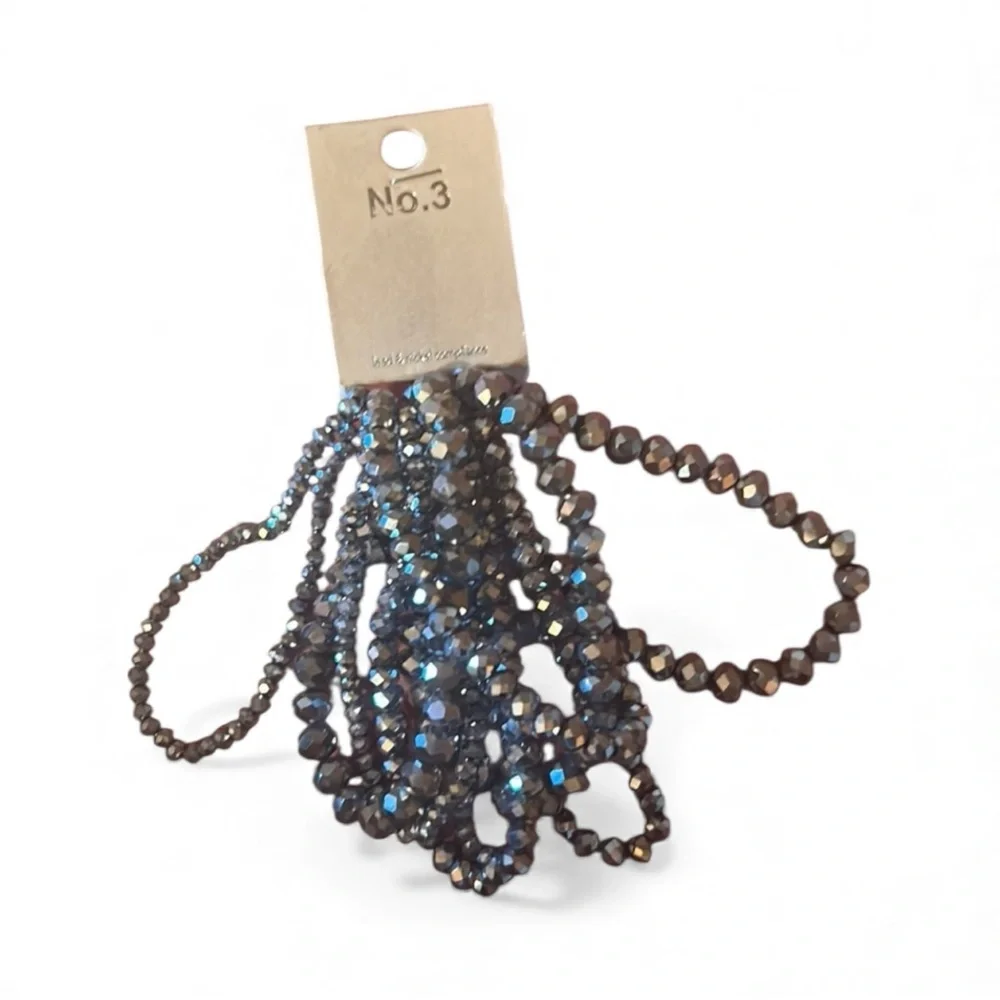 Huge stackPerfect for your next date night or holiday!  new silver bead bracelet
